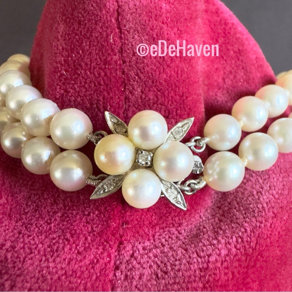 14k Double Strand Pearl Bracelet
